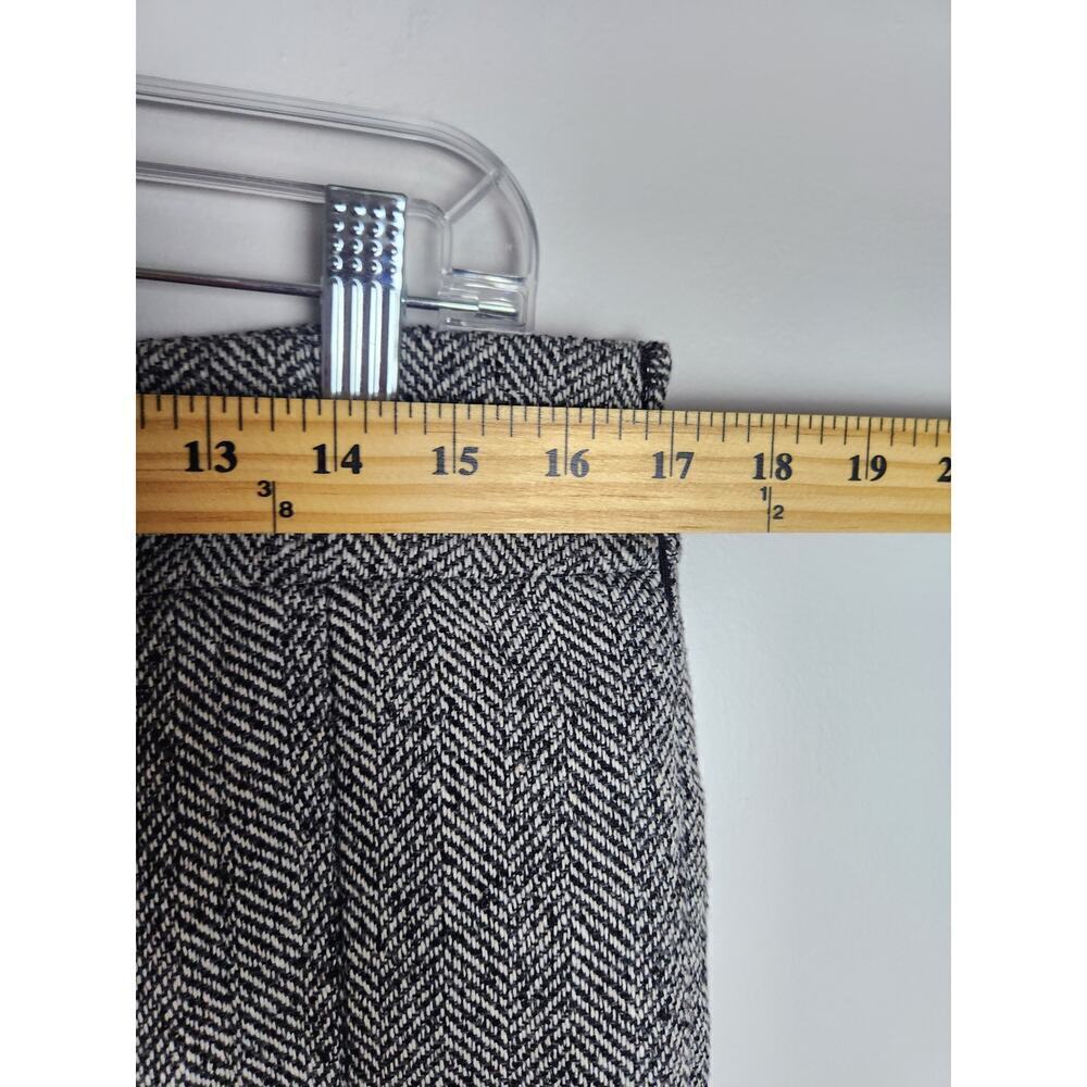 Ann Taylor wool blend high waisted cropped wide leg trouser sz 12P dark Academia - Picture 10 of 12